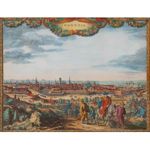 Nicolaes Visscher I (1618 Amsterdam - 1679 Amsterdam), Widok Gdańska od południowego zachodu, 1650