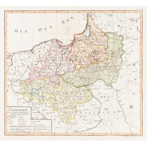 Carl Jattning (1766 Berlin - 1819 Berlin), Mapa Prus, 1795