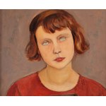 Wlastimil Hofman (1881 Praga - 1970 Szklarska Poręba), Portret dziewczynki z księgą, 1933