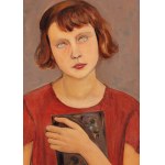 Wlastimil Hofman (1881 Prag - 1970 Szklarska Poręba), Porträt eines Mädchens mit einem Buch, 1933