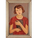 Wlastimil Hofman (1881 Prag - 1970 Szklarska Poręba), Porträt eines Mädchens mit einem Buch, 1933