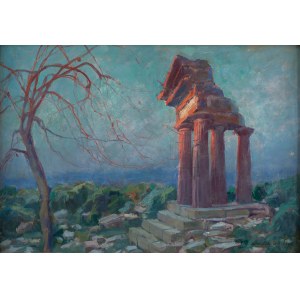 Bronisława Rychter-Janowska (1868 Krakau - 1953 Krakau), Ruinen des Tempels von Kastor und Pollux in Agrygenta