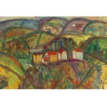 Pinchus Krémègne (1890 Zoludek near Novogrudok - 1981 Céret), Landscape with houses