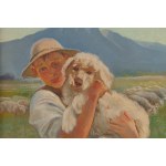 Wawrzyniec Chorembalski (1888 Zawichost - 1965 Warsaw), Shepherd with a sheepdog, 1948