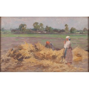 Zdzisław Jasiński (1863 Warschau - 1932 Warschau), Auf dem Feld.