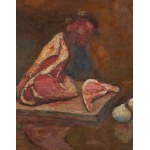 Włodzimierz Terlikowski (1873 Poraj k. Łodzi - 1951 Paryż), Martwa natura z mięsem i owocami, 1914