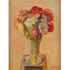 Maurice Blond (1899 Łódź - 1974 Clamart we Francji), Bukiet kwiatów (Le bouquet de fleurs), 1960