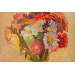 Maurice Blond (1899 Łódź - 1974 Clamart we Francji), Bukiet kwiatów (Le bouquet de fleurs), 1960
