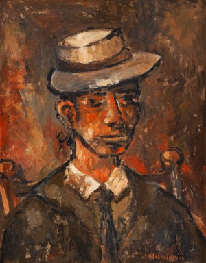 Stanisław Eleszkiewicz (1900 Czutów k. Połtawy - 1963 Paryż), Portret mężczyzny w kapeluszu