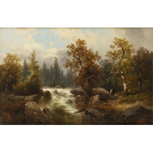 Josef Thoma (1850 Vienna - 1926 Vienna), Mountain stream