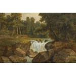 Author unknown (19th/20th century), Forest landscape with waterfall