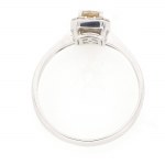 Pierścionek 18 ct złoto z diamentem 0.50 ct + 0.25 ct diamenty boczne