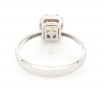 Pierścionek 18 ct złoto z diamentem 0.50 ct + 0.25 ct diamenty boczne