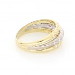 18 karatowy Złoty pierścień 3.4g z diamentami 0.38ct VS