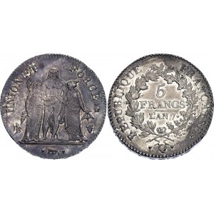 France 5 Francs 1798 L'AN 7 Q