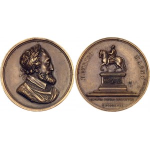 France Bronze Medal Restoration of the Statue of Henri IV 1817 MDCCCXVII
