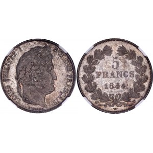 France 5 Francs 1844 W NGC MS63