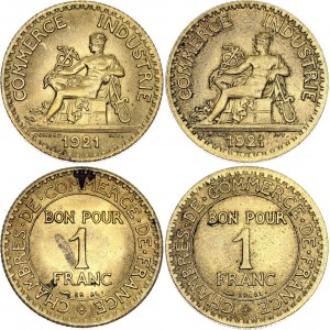 France 2 x 1 Franc 1921