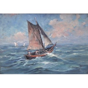 Eugeniusz Dzierzencki(1904-1990),Maritime motif,1949