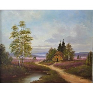 Kuehl Gotthardt (1850-1915),Landschaft mit Heidekraut