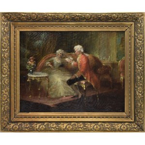 Mieczyslaw TRZCIŃSKI (1882-1952), Genre Scene in Rococo Manner