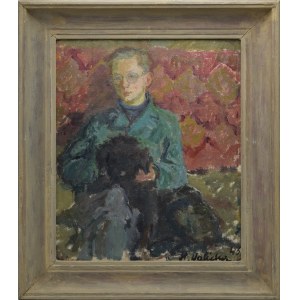 Helena CYGAŃSKA-WALICKA (1913-1989), Porträt mit Hund, 1946