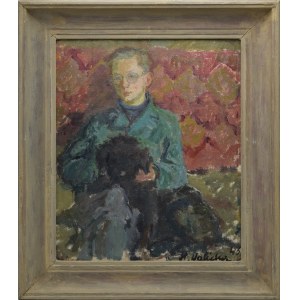 Helena CYGAŃSKA-WALICKA (1913-1989), Portrait with a dog, 1946