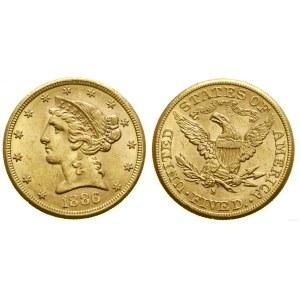 Stany Zjednoczone Ameryki (USA), 5 dolarów, 1886 S, San Francisco