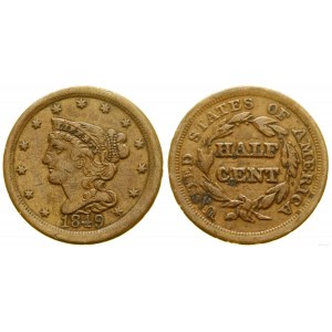 Stany Zjednoczone Ameryki (USA), 1/2 centa, 1849, Filadelfia