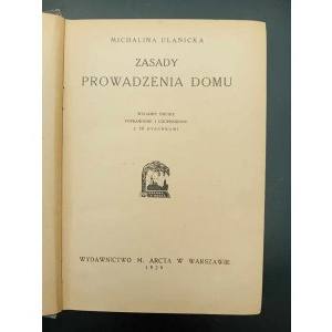 Michalina Ulanicka Zasady prowadzenia domu Wydanie II z 60 rysunkami Rok 1929