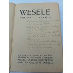 Stanisław Wyspiański Wesele Dramat w 3 aktach Wydanie III Rok 1903