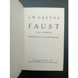 J.W. Goethe Faust Part One 1926 1st edition