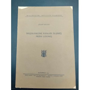 Josef Reiss Sociologické pozadí slezské lidové písně Rok 1935