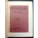 Program P.P.S. (Uchwalony na XVII-ym Kongresie P.P.S.) Rok 1920