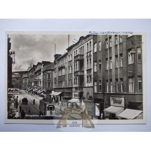 Chorzów, Konigshutte, ulica Wolności, tramwaj, 1940