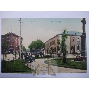 Katowice, Kattowitz, Załęże, ulica, Grunfeld, tramwaj, ok. 1908