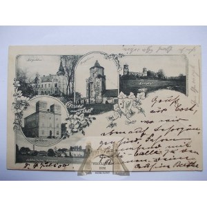 Toszek, Tost k. Gliwice, browar, zamek, ratusz, pałac, 1900
