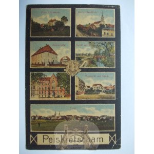 Pyskowice, Peiskretscham, 7 widoków, ok. 1920