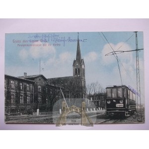 Świętochłowice - Lipiny, ulica, tramwaj, 1911