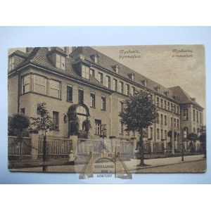 Mysłowice, Myslowitz, gimnazjum, ok. 1920