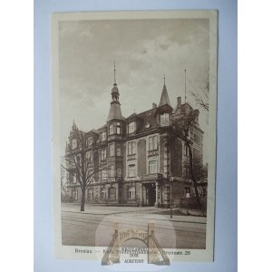 Wrocław, Breslau, Akademik Żeński, ulica Purkiniego, ok. 1930