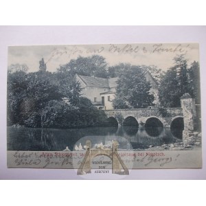 Niemcza, Nimptsch, stary zamek, most, 1906