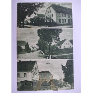 Ogonowice near Legnica, brewery, street, 1929