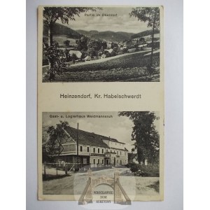 Skrzynka k. Bystrzyca Kłodzka, gospoda, panorama, 1939