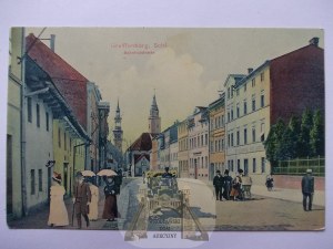 Gryfów Śląski, Greiffenberg, Dworcowa Street, collage, 1910