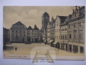 Żagań, Sagan, Butter Market, publisher, Dr. Trenkler, Leipzig, ca. 1906