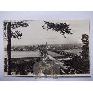 Wloclawek, bridges, panorama, 1939