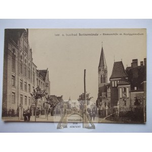 Świnoujście, Swinemunde, ulica Bismarcka, ok. 1920