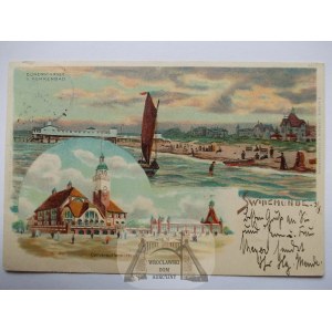 Swinoujscie, Swinemunde, lithograph, 1903