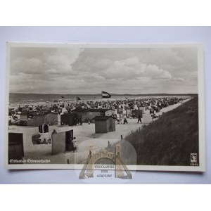 Świnoujście, Swinemunde, Chorzelin, plaża, ok. 1940